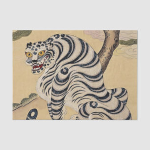 Papel De Seda Tigre Listrado Coreano Minhwa