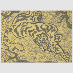 Papel De Seda Tigre na selva (animal selvagem) (por Paul Ranson)