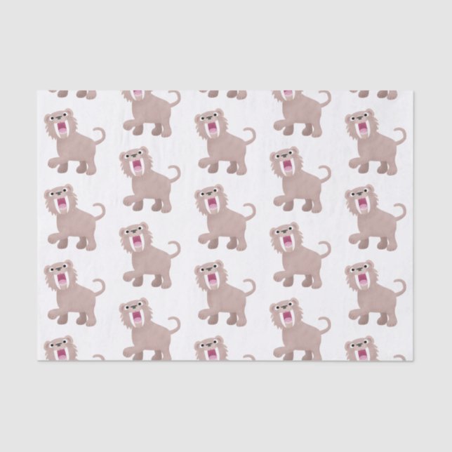 Papel De Seda Tigre Smilodon de Tigre de Saber (Frente )