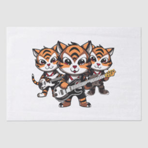 Papel De Seda Tigres Tocar Banda