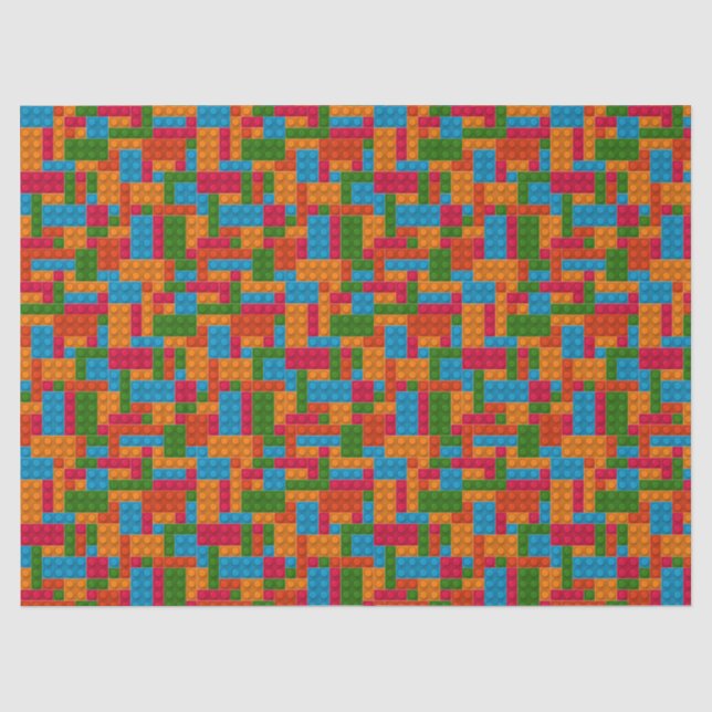 Papel De Seda Tijolo de Construção Colorido (Frente )