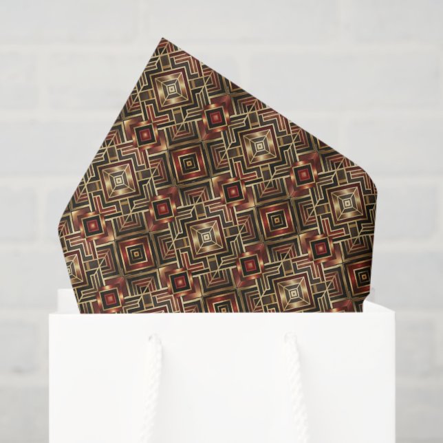 Papel De Seda Tiled Art Deco pattern  (Sacola de presentes)