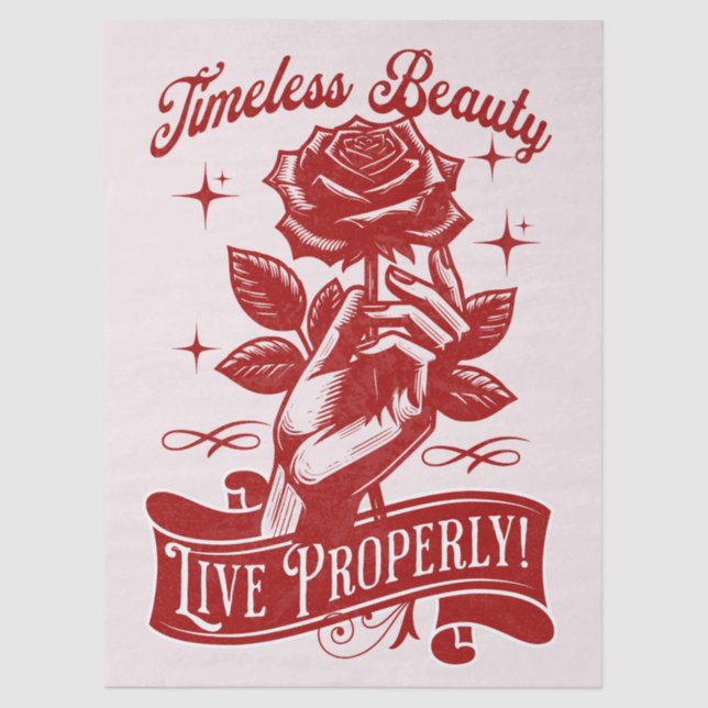 Papel De Seda Timeless Beauty Rose –  Vintage Gothic (Frente )