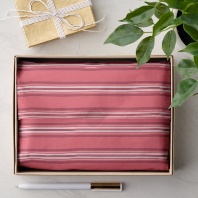 Papel De Seda Timeless Red Stripes Classic (Presente)