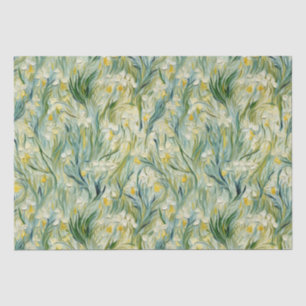 Papel De Seda Tinta Floral inspirada na Noite Estrelada no estil