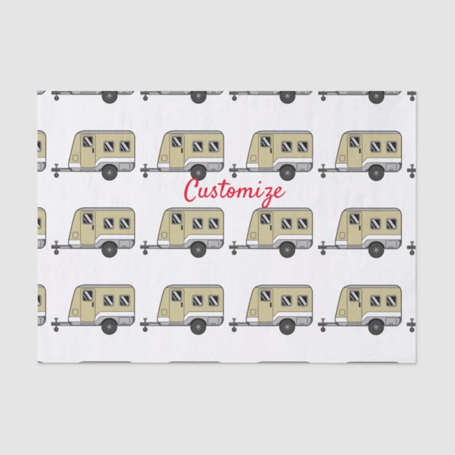 Papel De Seda Tiny Tan Caravan Camper Thunder_Cove (Frente )