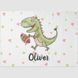 Papel De Seda Tiny Trex Jogando Futebol Personalizado