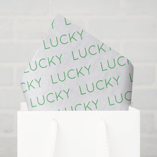 Papel De Seda Típica moderna SORTE Shamrocks irlandês (Sacola de presentes)