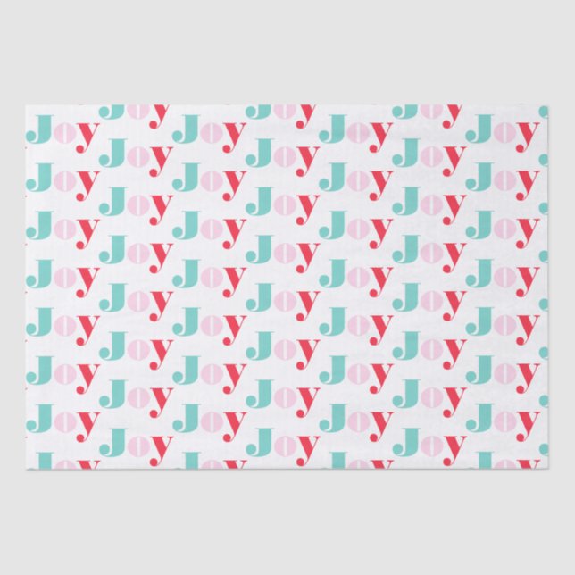 Papel De Seda Tipografia Alegria de Natal (Frente )