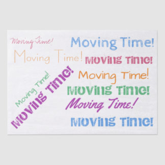 Papel De Seda Tipografia Colorida do Tempo em Movimento Novo Lar