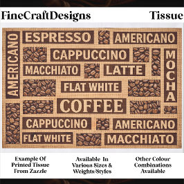 Papel De Seda Tipografia de Amante de Café de Casa de Campo DC1 