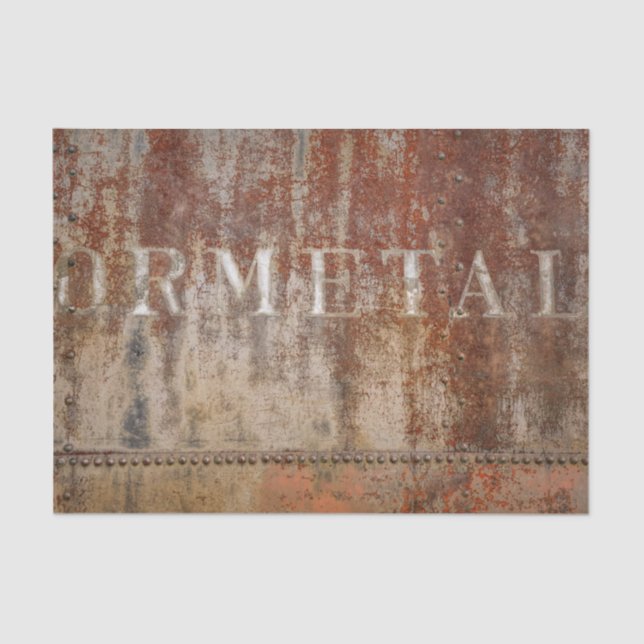 Papel De Seda Tipografia do comboio de textura castanha russa (Frente )