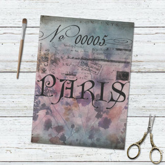 Papel De Seda Tipografia Elegante de Paris Vintage