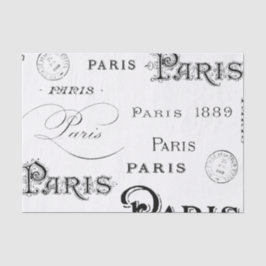 Papel De Seda Tipografia Vintage Paris