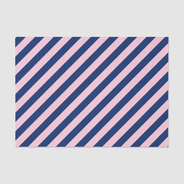 Papel De Seda Tiras de cor azul e rosa reais (Frente )