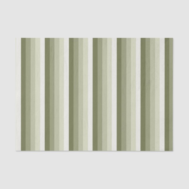 Papel De Seda Tiras de sombra verde-oliva (Frente )