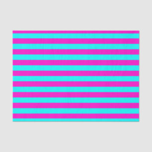 Papel De Seda Tiras De Turquesa Verde, Cor-De-Rosa Quente E Azul