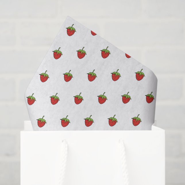 Papel De Seda Tissue Paper Strawberry  (Sacola de presentes)