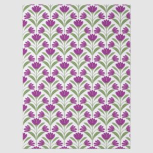 Papel De Seda Título Floral roxo Retro Groovy 
