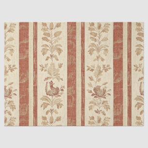 Papel De Seda Toalha de Jouy Floral Listrada Vintage com Galinha