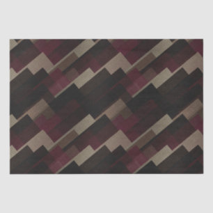 Papel De Seda Toalha geométrica rosa-castanha e bege