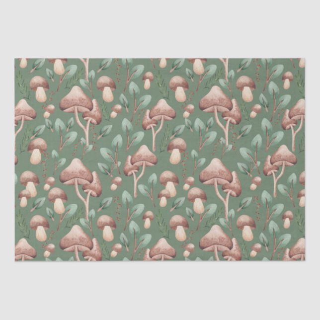 Papel De Seda Todos os Cogumelos Florestais Eucalyptus Ocasionad (Frente )