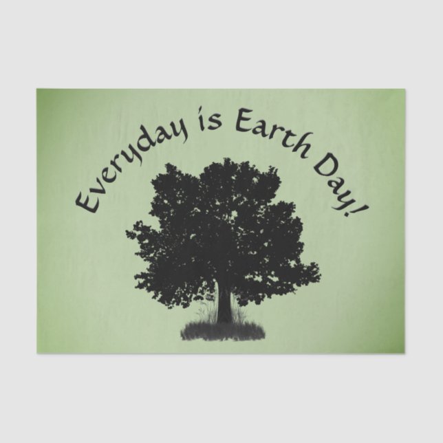 Papel De Seda Todos os dias é a Design do Dia da Terra (Frente )