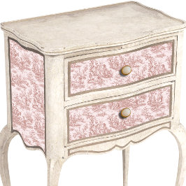 Papel De Seda Tóile de jouy floral castanho-claro-vivo