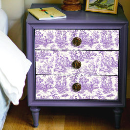 Papel De Seda Tóile de jouy floral roxa