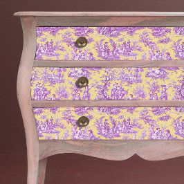 Papel De Seda Tóile de jouy floral roxo