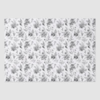 Toile De Jouy Preto Vintage Floral Chinoiserie