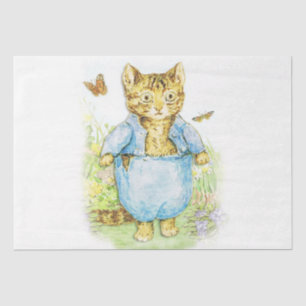 Papel De Seda Tom Kitten em seu terno azul por Beatrix Potter