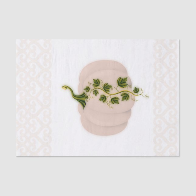 Papel De Seda Tom Rosa Abóbora Chá de Bebê de Outono (Frente )