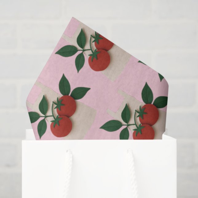 Papel De Seda Tomato Garden Kitchen Gift Wrap Tissue (Sacola de presentes)