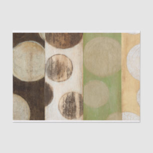 Papel De Seda Tone da Terra - Painel de Madeira com Círculos