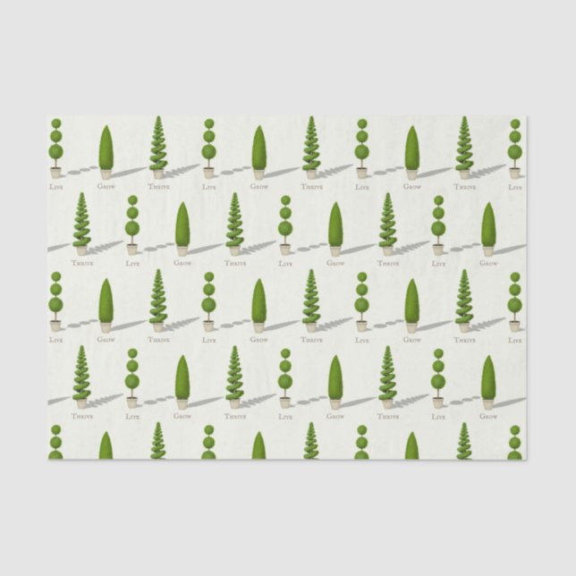 Papel De Seda Tópicos personalizáveis do Cypress "Live Grove Thr (Frente )