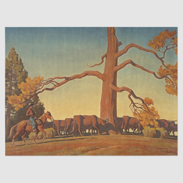 Papel De Seda Topo da Cordilheira por Maynard Dixon (Frente )