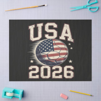 Papel De Seda Torcida Americana Copa do Mundo de Futebol 2026