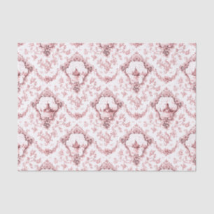 Papel De Seda Torno Floral Gravado com Moinho e Barcos-Rosa