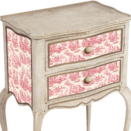 Papel De Seda Torre vermelho floral de jouy