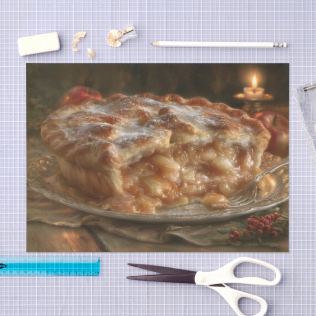 Papel De Seda Torta de Maçã (Arte )