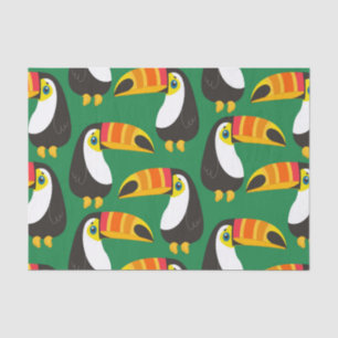 Papel De Seda Toucan Bird Orange Beak Natural Green Animal