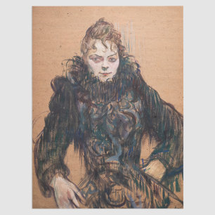 Papel De Seda Toulouse-Lautrec - Mulher com um Boa Preto