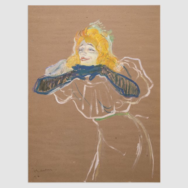 Papel De Seda Toulouse-Lautrec - Yvette Guilbert Singing (Criador carregado)