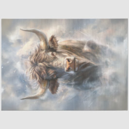 Papel De Seda Touro Majestoso Sábico Desarticulado Grandes Caval