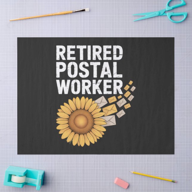 Papel De Seda Trabalhador Postal Aposentado (Arte )