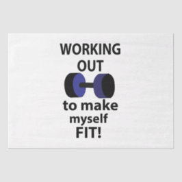 Papel De Seda Trabalhando Com Pesos De Workout Funcionando