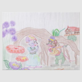 Papel De Seda Trabalho de arte de Crianças Personalizadas, dois 