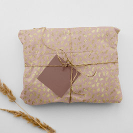 Papel De Seda Traços de pintura de Ouro bege Blush Boho #D6AEA3