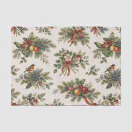 Papel De Seda Traditional Christmas Holly and Winter Fruit